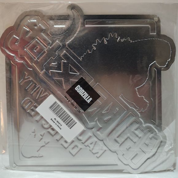 Godzilla Kaiju Activity Detected Metal Sign Official Movie Collectible Display - Picture 3 of 3